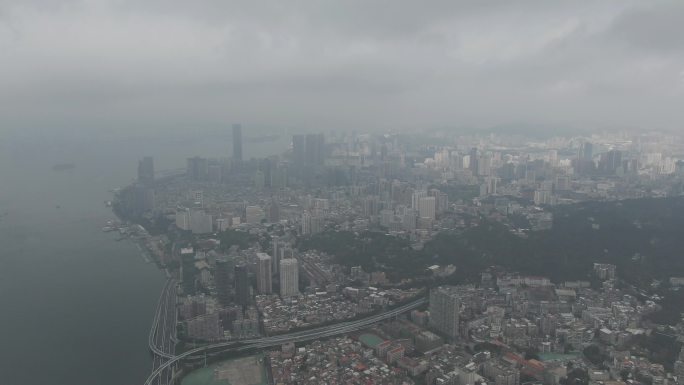 海岛城市雨季震撼大气宣传片高楼大厦立交桥