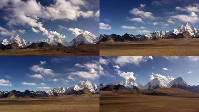 西藏雪山旷野美景如画4K航拍