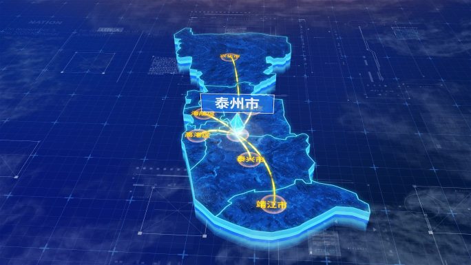 江苏泰州市辐射全市网络地图