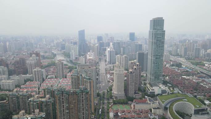 上海南京西路商圈高楼大厦4K原素材