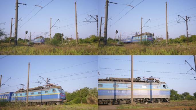 旅客列车驶过乌克兰镜头