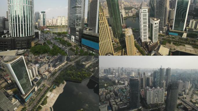 【4K】武汉汉口西北湖金融区商圈航拍