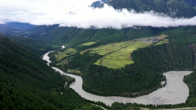 西藏林芝地区4K航拍