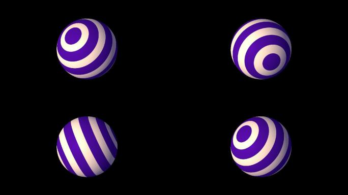 紫色条纹球体