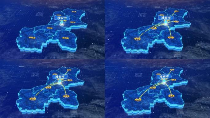 江苏淮安市辐射全市网络地图