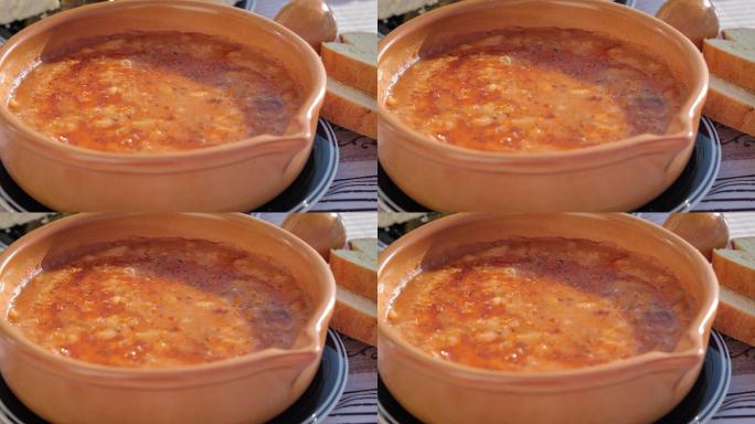 传统菜豆汤制作美食美味保健食品