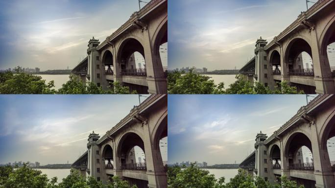 南京长江大桥延时素材
