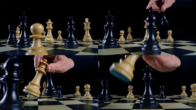 在国际象棋比赛中，DS女性手拿着白色的国王和黑色的国王