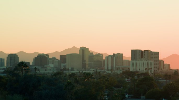 日落时分的亚利桑那州凤凰城