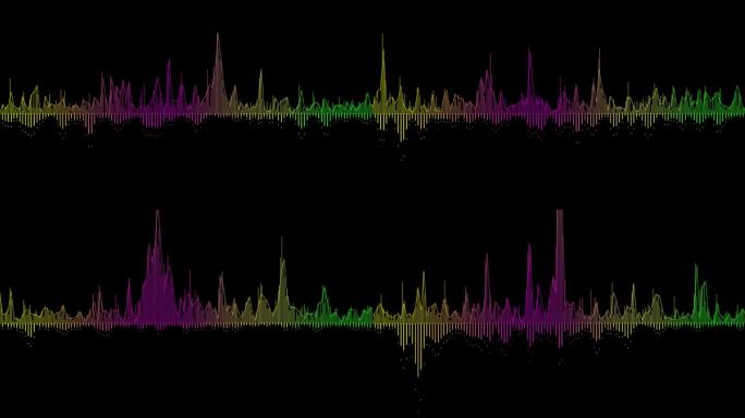 数字音频直方图的抽象动画