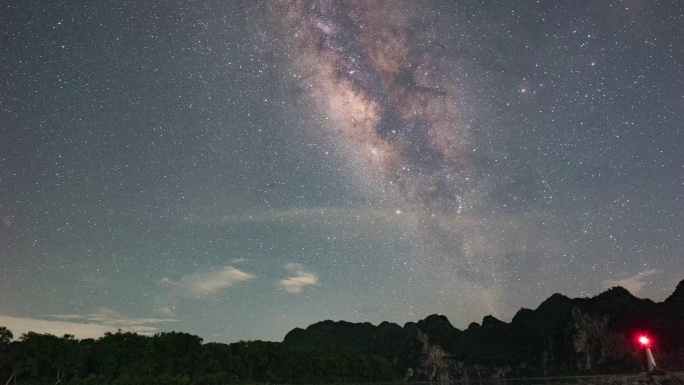 桂林 乌桕滩 星空 漓江 银河