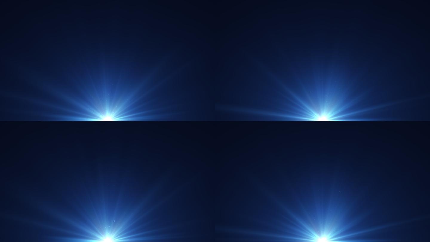 4k蓝色舞台光炫光环形辐射灯光