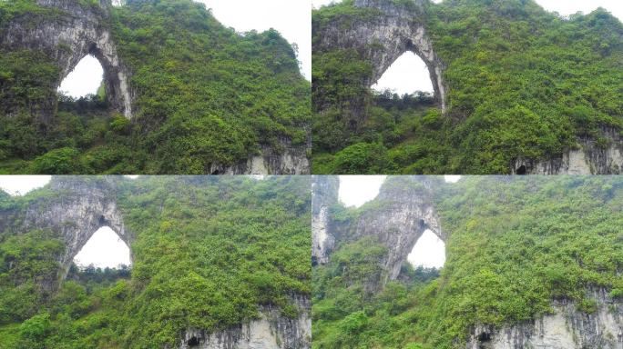 广西鸟瞰图壮丽山河连绵起伏的山脉大山