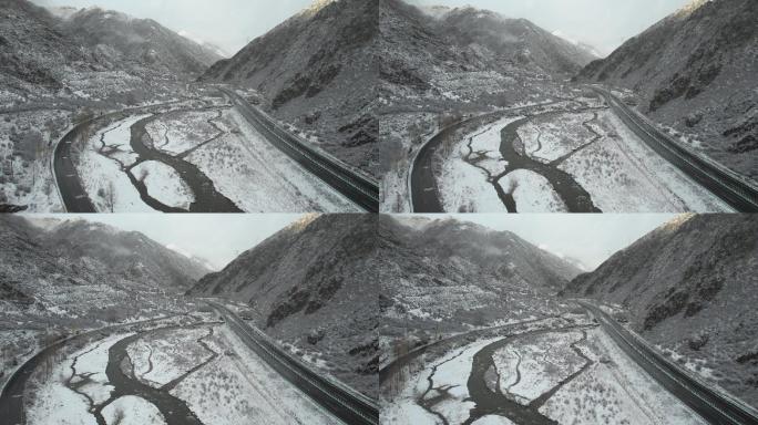 原创 青海玉树共玉高速雪山公路自然风光