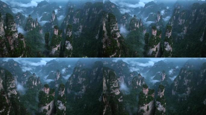 张家界武陵源景区航拍4k