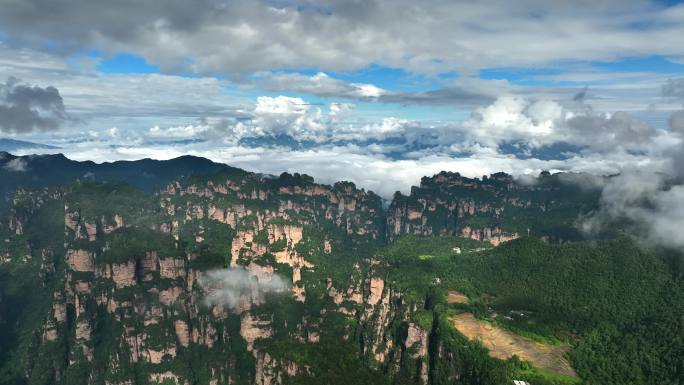 张家界武陵源景区航拍4k