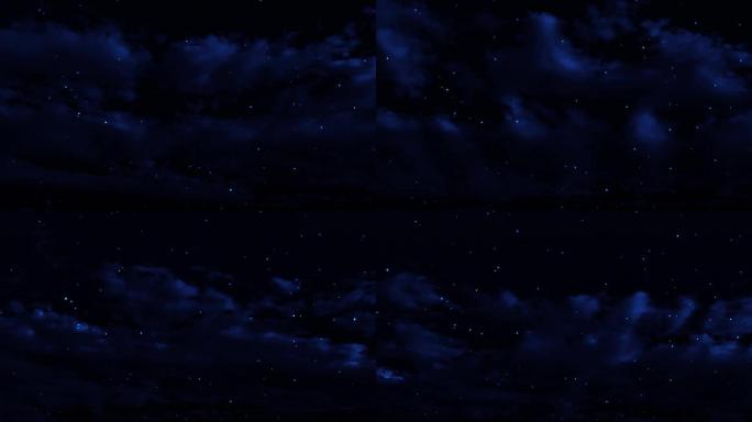 【HD天空】蓝色星光梦幻夜云夜晚星空繁星