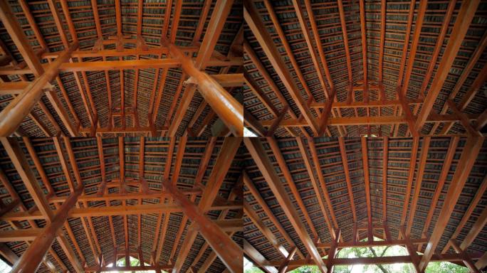 10bit422中式凉亭屋顶榫卯木结构