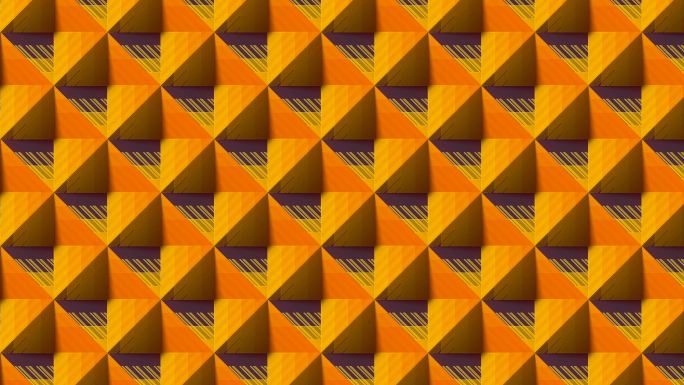 移动条纹金字塔的抽象图案。3d渲染数字无缝循环动画。4K，超高清分辨率