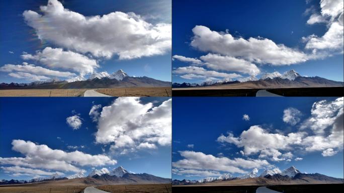 西藏雪山公路延时4K实拍