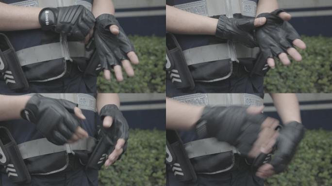 警察戴手套