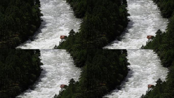 山谷里的河流 湍急的河流 自然风光 西藏