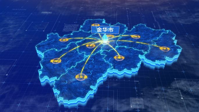 浙江金华市辐射全市网络地图