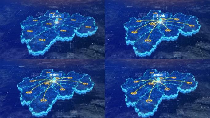 浙江金华市辐射全市网络地图