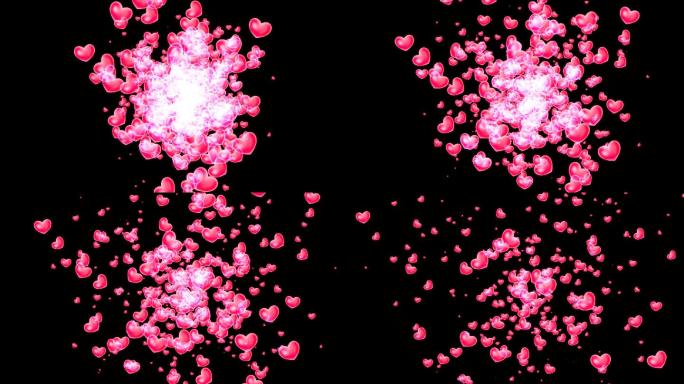 爱心扩开散开转场