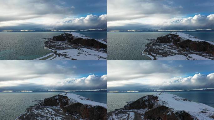 西藏纳木错扎西半岛冬季雪景