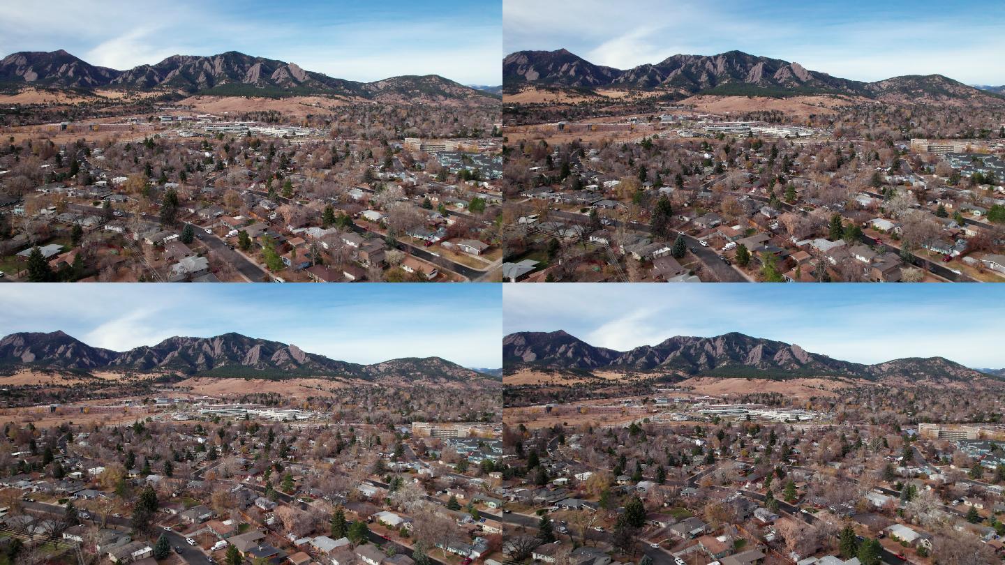 科罗拉多州博尔德的无人机视图