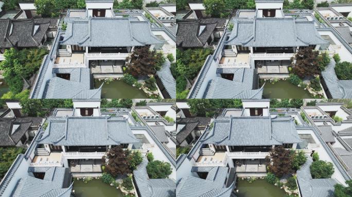 临水中式合院别墅俯瞰