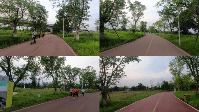 四川省成都市天府绿道骑行风景
