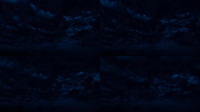 【HD天空】蓝色夜云夜晚星空繁星星光熠熠