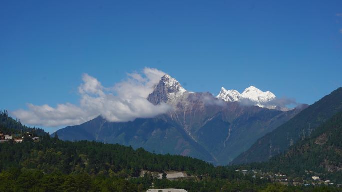 波密雪山延时摄影