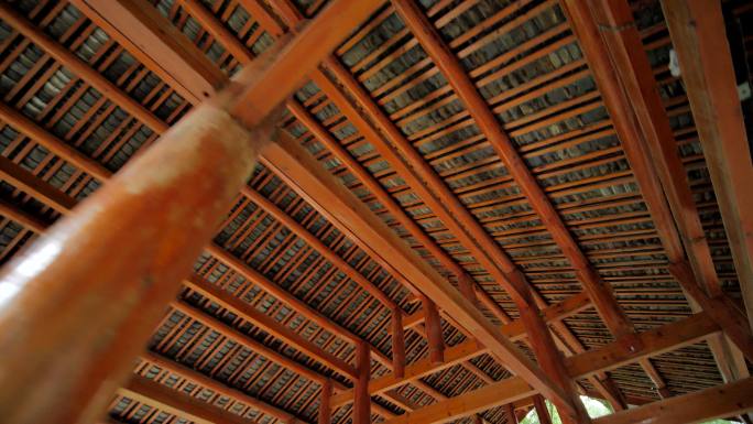 10bit422中式凉亭屋顶榫卯木结构