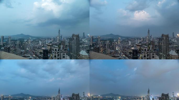 南京市区阴天下雨延时