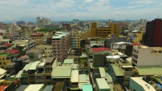 台湾 嘉义 城市 建筑 航拍