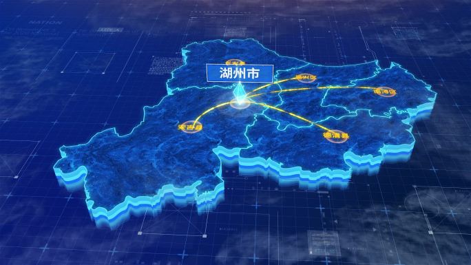 浙江湖州市辐射全市网络地图