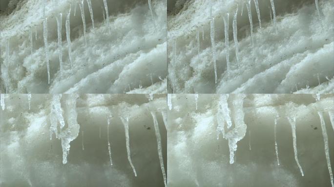 水流水声 冰凌冰柱 环境保护 自然风光