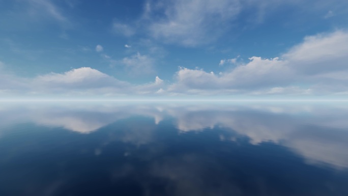 4K湖面海云倒影