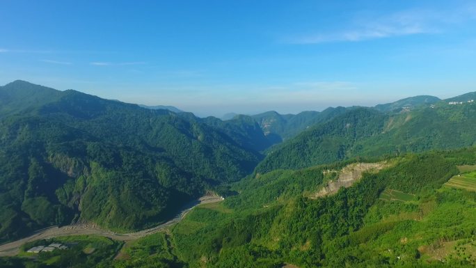 台湾 阿里山部落 原始 部落 航拍