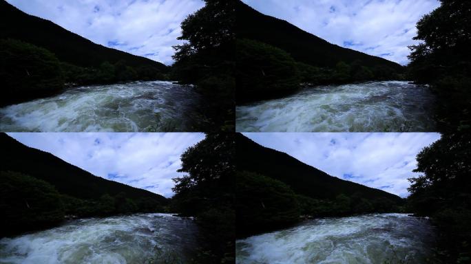 湍急的河流 自然风光 生态环境 定格拍摄