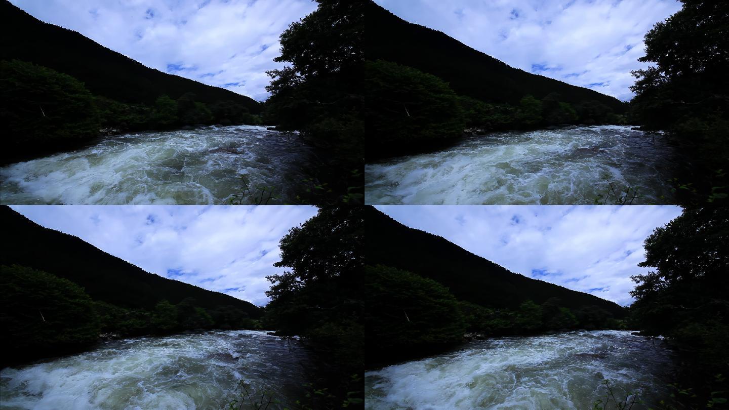 湍急的河流 自然风光 生态环境 定格拍摄