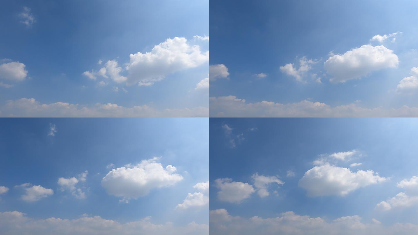 5k天空蓝天白云晴空空境云翻滚蔚蓝天空