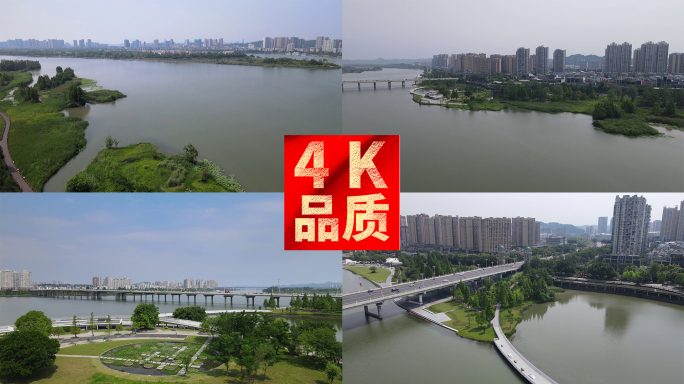 4k航拍遂宁市观音湖湿地公园旅游景区