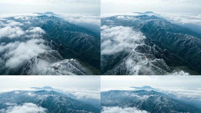 大明山冰雪云海云瀑大范围延时