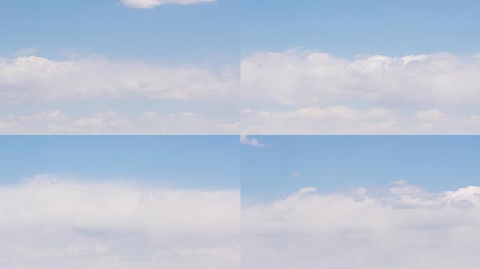 白昼天空中流动的云固定机位延时摄影