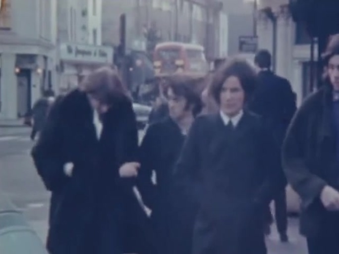 70年代英国英格兰伦敦大本钟繁荣繁华街道