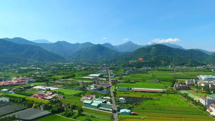 台湾南投县 埔里镇 航拍 街景 台湾老街